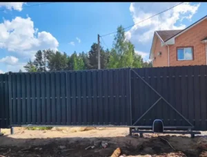 Откатные ворота с приводом
